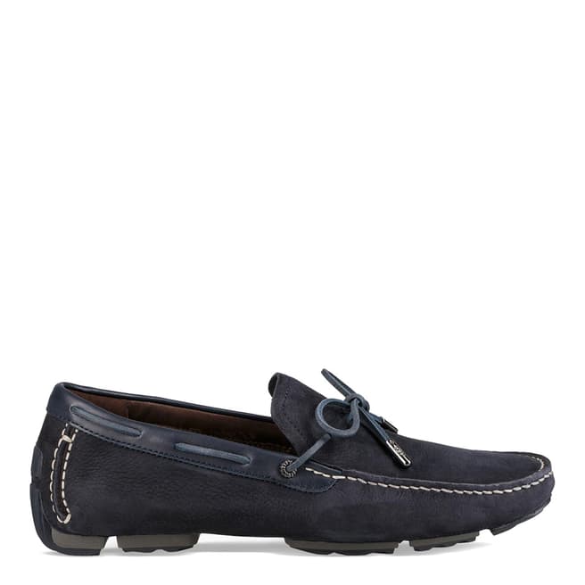 UGG Navy Nubuck Leather Bel-Air Driving Shoes