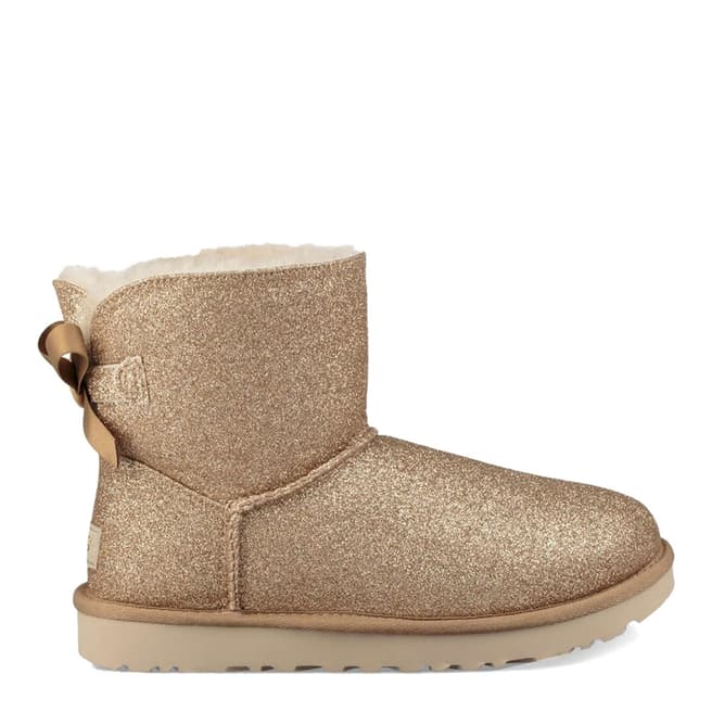 UGG Gold Sparkle Classic Mini Ankle Boots 