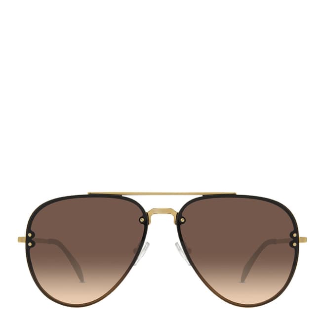 Celine Women's Gold/Green Shaded Celine Sunglasses 58mm