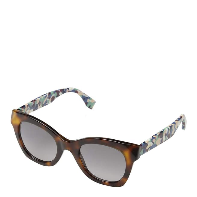 Fendi Women's Brown / Multi Marble Effect Sunglasses 48mm