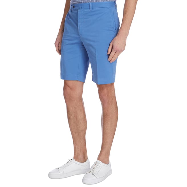Hackett London Blue Core Amalfi Cotton Stretch Shorts