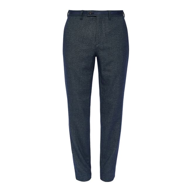 Ted Baker Navy Beektro Tailored Fit Trousers