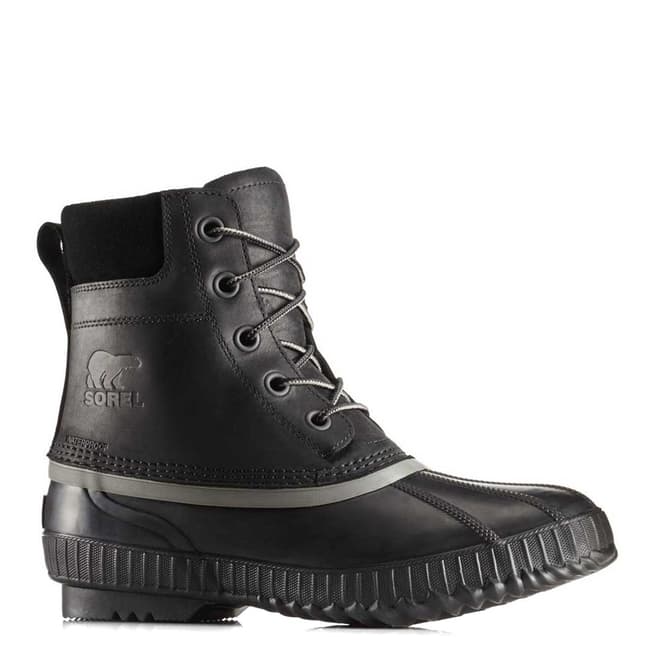 Sorel Black Leather Cheyanne II Lace Boots 