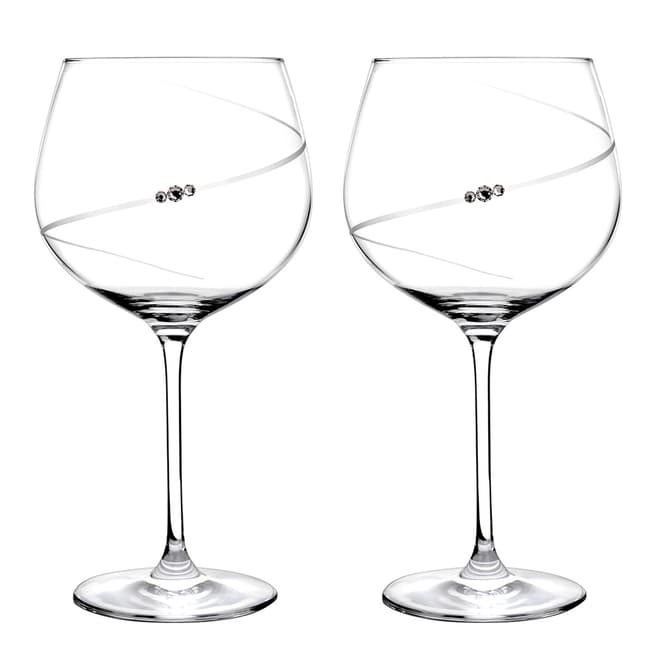 Portmeirion Set of 2 Auris Gin Glasses embelished with Swarovski Crystals