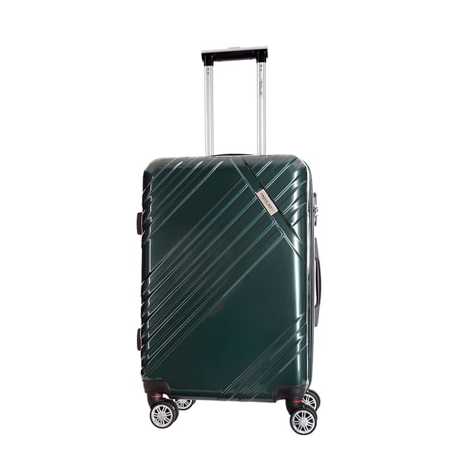 Travel One Green 8 Wheel Rosciano Suitcase 56cm