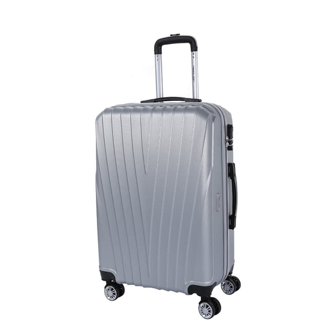 Travel One Silver 8 Wheel Elson Suitcase 66cm