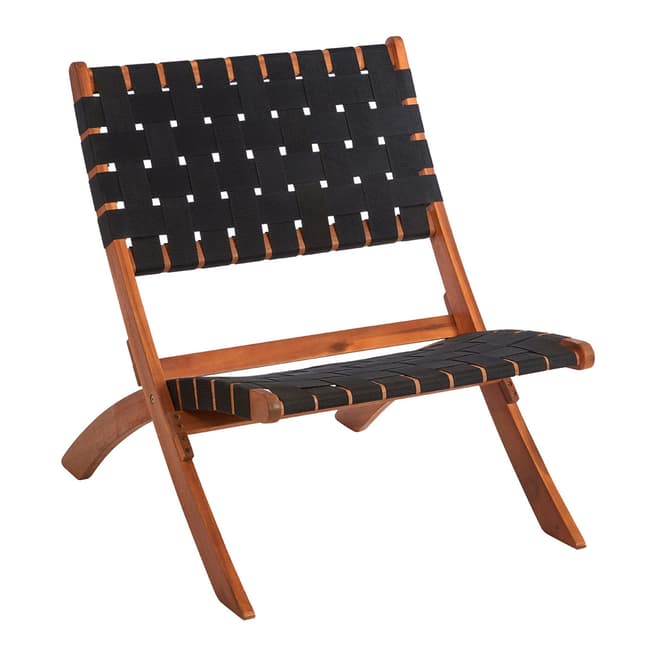 Premier Housewares Emilio Woven Chair, Black