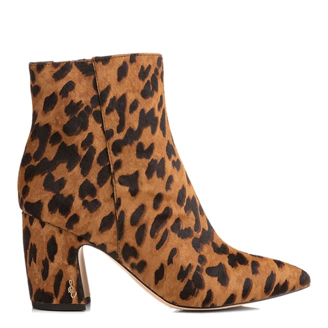 Sam Edelman Leopard Print Hilty Ankle Boots