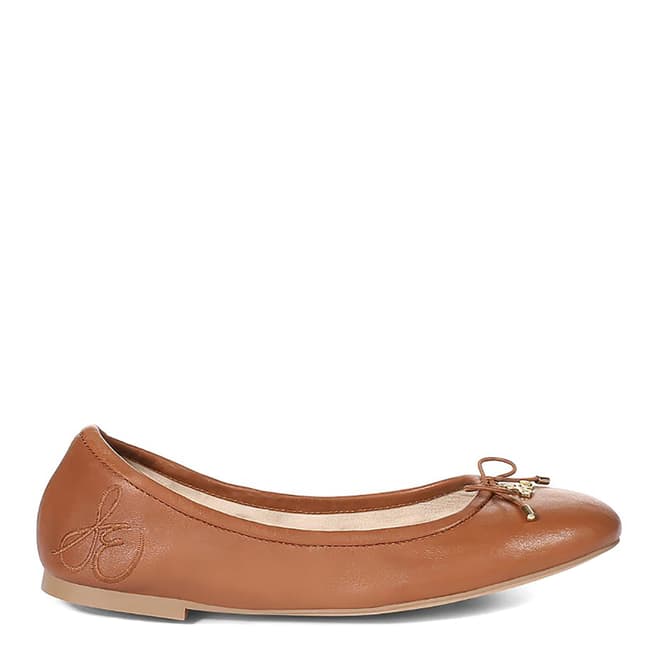 Sam Edelman Chocloate Brown Nappa Leather Felicia Ballet Flats