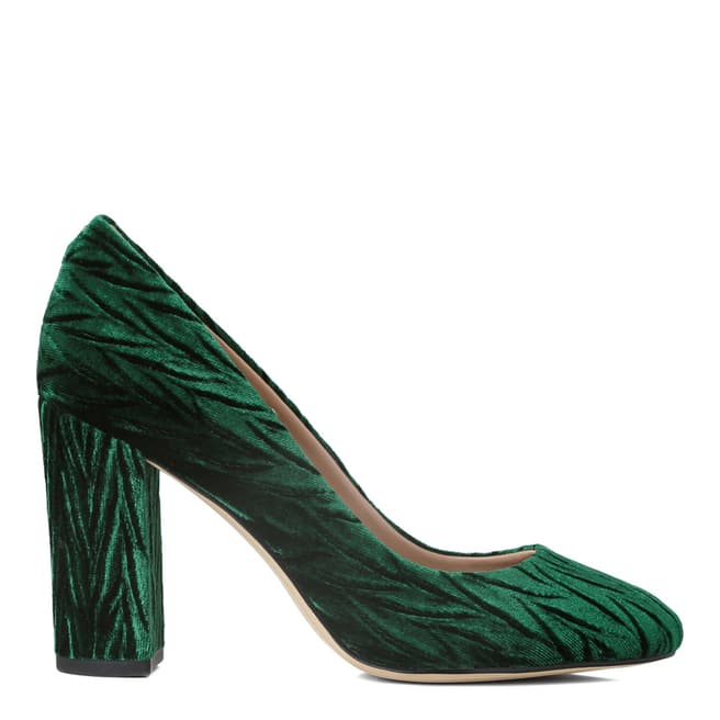 Sam Edelman Emerald Green Smoked Velvet Stillson Court Shoes