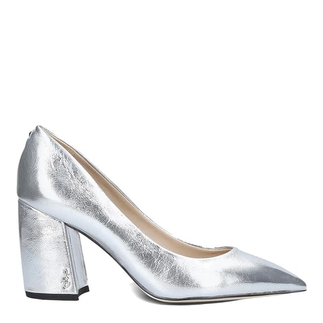 Sam Edelman Silver Leather Tatiana Phantom Lux Court Shoes