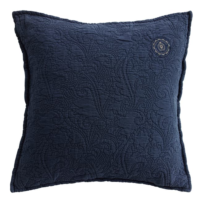Grand Design Floral Cushion Cover, Denim Blue