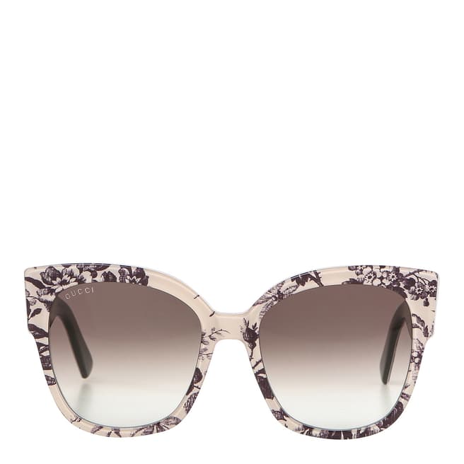 Gucci Women's Pink / Grey Floral Gucci Sunglasses 55mm