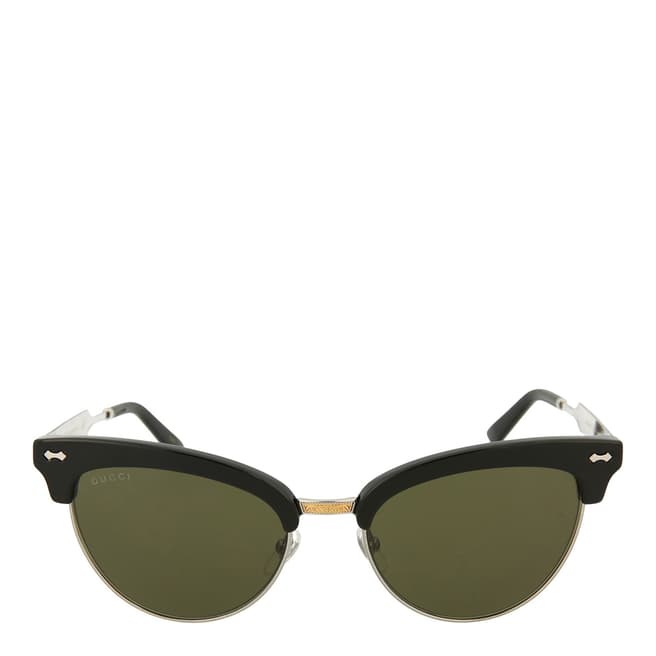 Gucci Women's Black Cat Eye Gucci Sunglasses 55mm