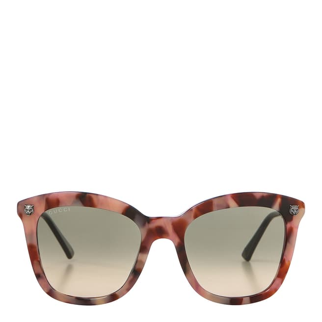 Gucci Women's Silver Cat Eye Gucci Sunglasses 52mm