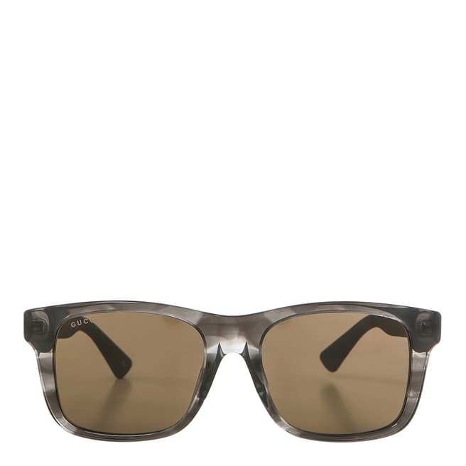Gucci Men's Grey / Black Gucci Sunglasses 54mm
