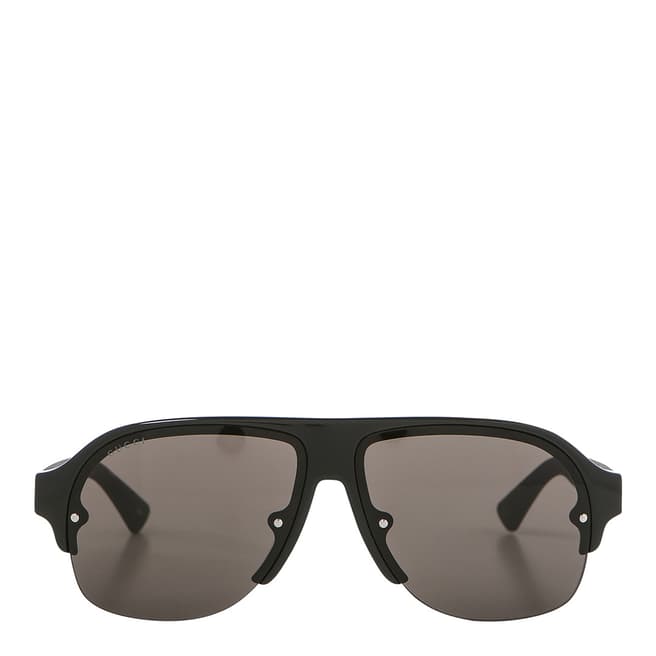 Gucci Men's Black Shield Mirrored Gucci Sunglasses 60mm
