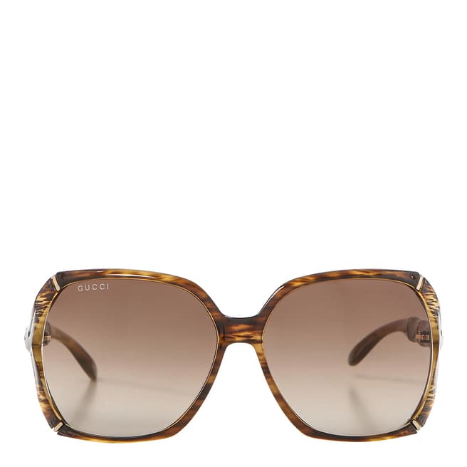 Gucci Women's Brown Horn Gucci Sunglasses 58mm