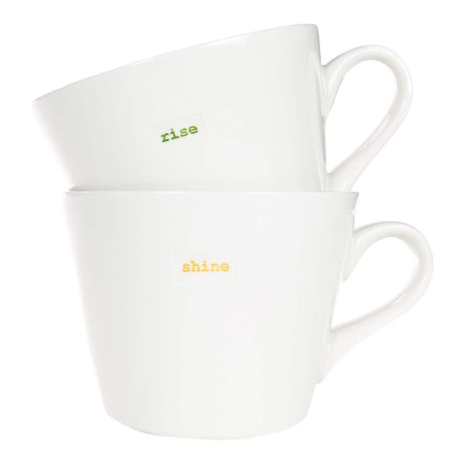 Keith Brymer Jones Set of 2 Rise & Shine Bucket Mugs, 350ml