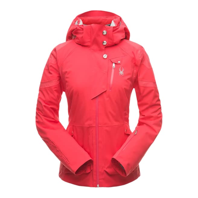 Spyder Women's Red Meribel Ski Bomber Jacket