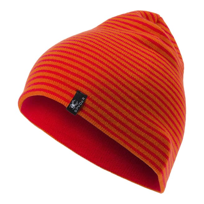Spyder Kid's Hibiscus Red/Orange Flux Reversible Hat