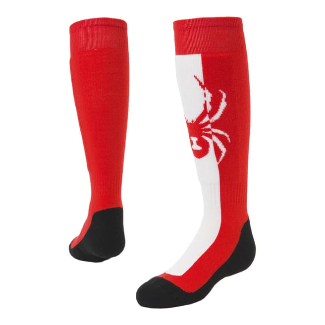 Spyder Kid's Hibiscus Red Swerve Sock