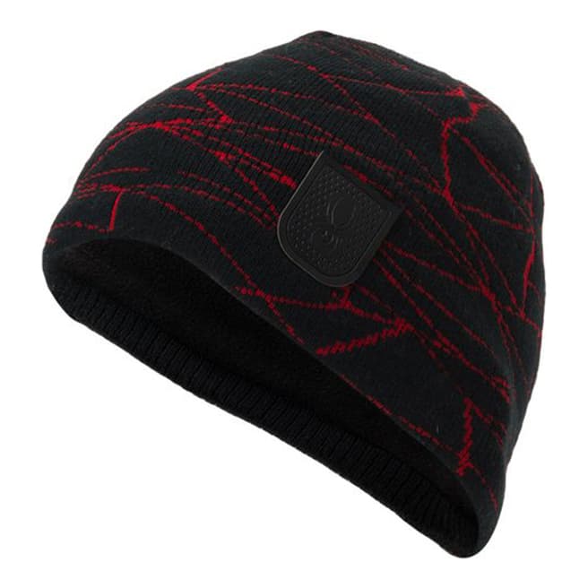 Spyder Men's Black/Red Web Hat 
