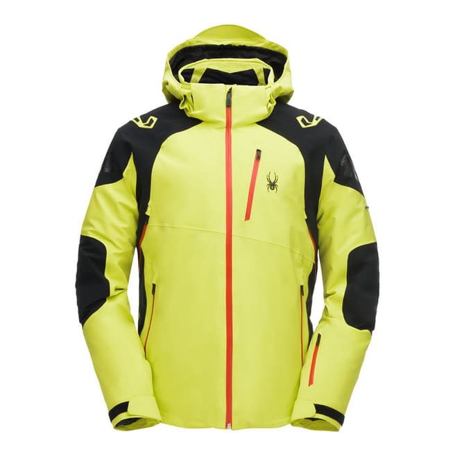 Spyder Men's Yellow Monterosa Ski Jacket 