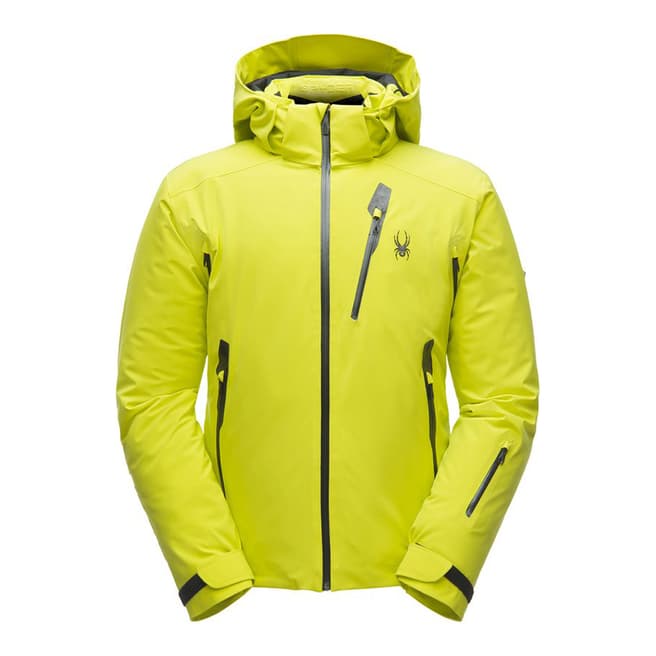 Spyder Men's Yellow Vanqysh Ski Jacket
