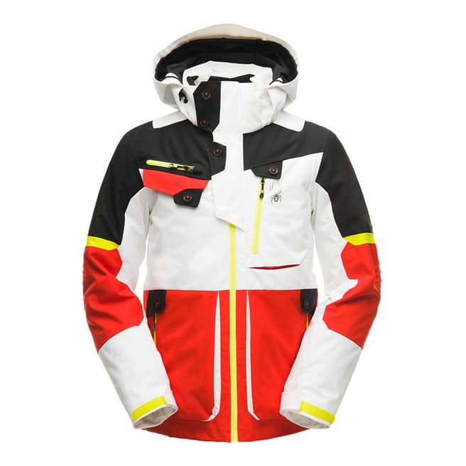 Spyder Men's White/Red Tordrillo GTX Ski Jacket 