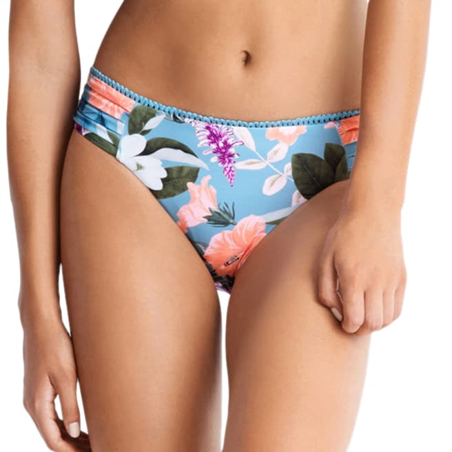 Seafolly Blue Mist Summer Vacay Ruched Side Retro Brief