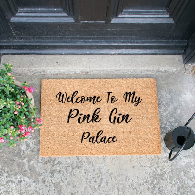Artsy Doormats Welcome To My Pink Gin Palace Doormat