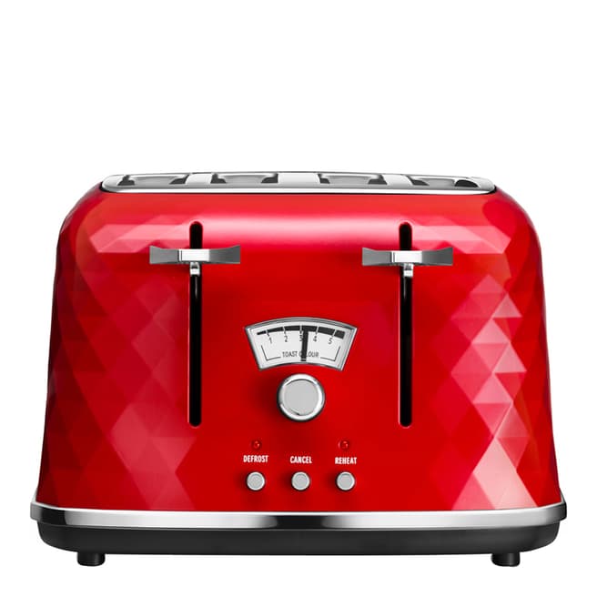De'Longhi Red Brillante 4 Slice Toaster