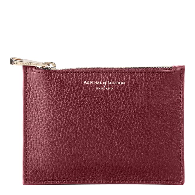Aspinal of London Burgundy Essential Dollaro Small Pouch