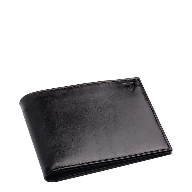 Aspinal of London Black/Cobalt 8 Card Billfold Wallet