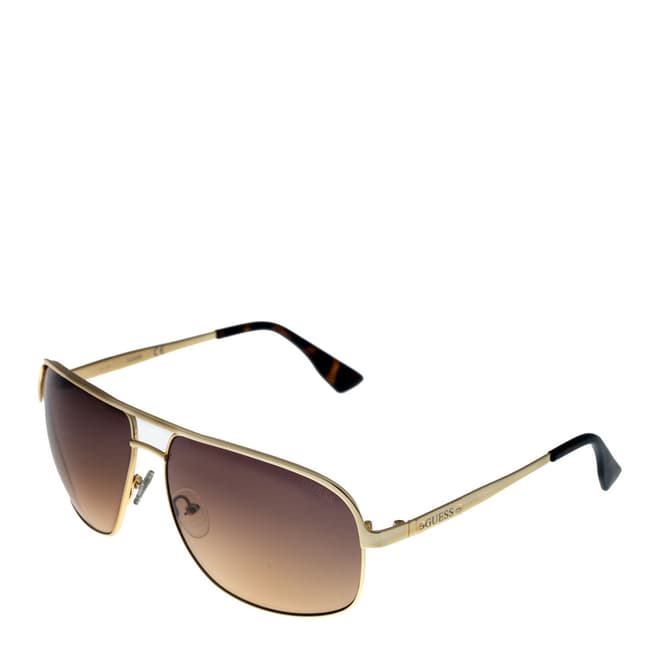 Guess Men's Gold /Brown Guess Sunglasses 63mm