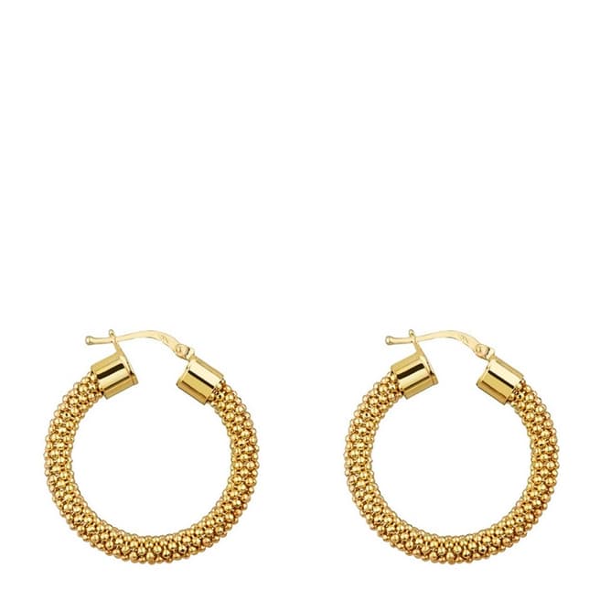 Chloe Collection by Liv Oliver Gold Plated Mesh Hoop Earrings
