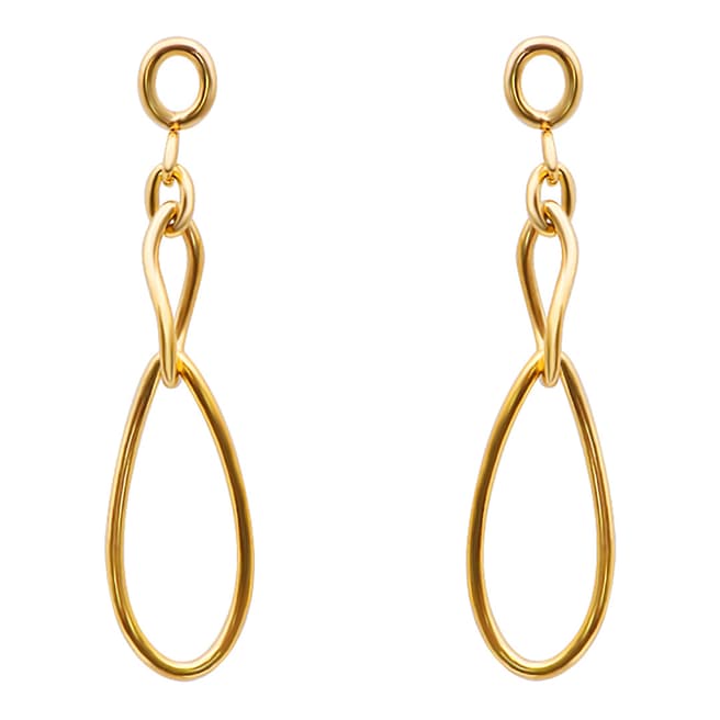 Liv Oliver Gold Plated Ring Drop Earrings