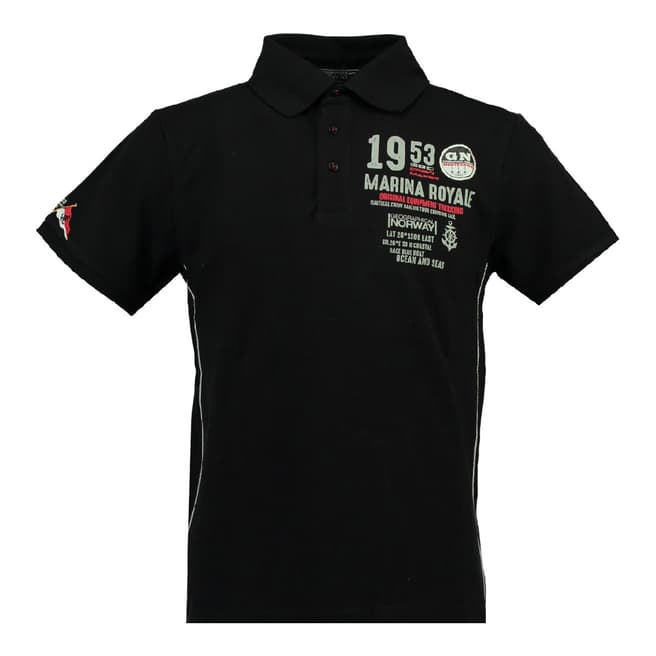 Geographical Norway Black Kadre Sort Sleeve Polo