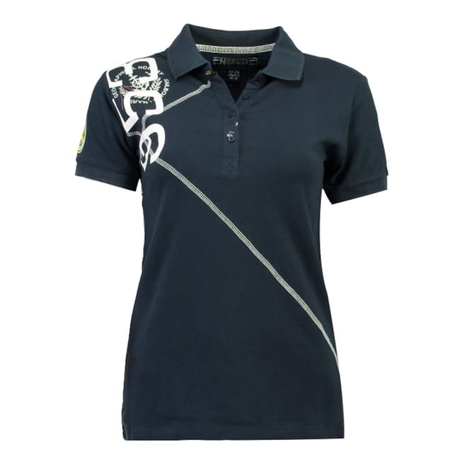 Geographical Norway  Navy Kenvie Short Sleeve Polo