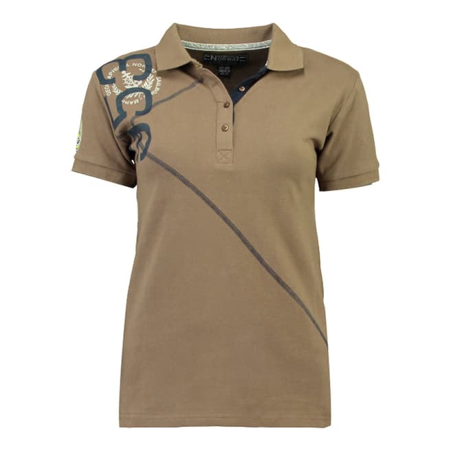 Geographical Norway  Brown Kenvie Short Sleeve Polo