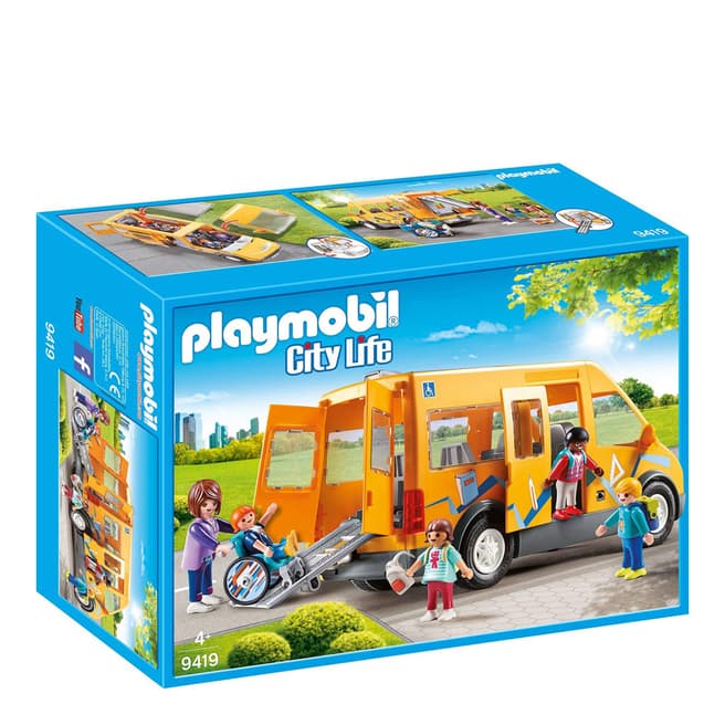 Playmobil City Life School Van With Folding Ramp
