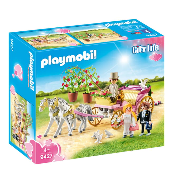 Playmobil City Life Wedding Carriage With Tin Can Trail