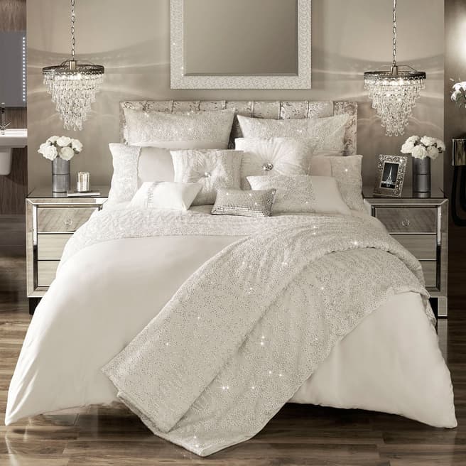 Kylie Minogue Darcey Double Duvet Cover, Oyster