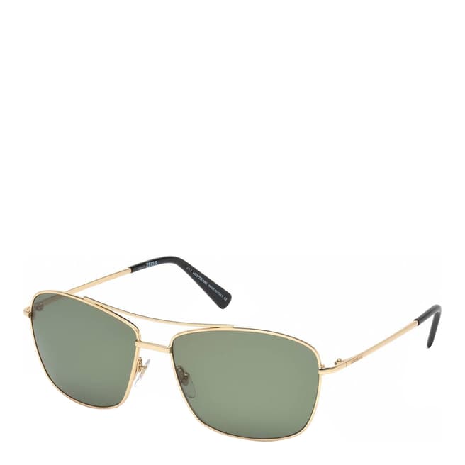 Montblanc Men's Gold Aviator Montblanc Sunglasses 63mm
