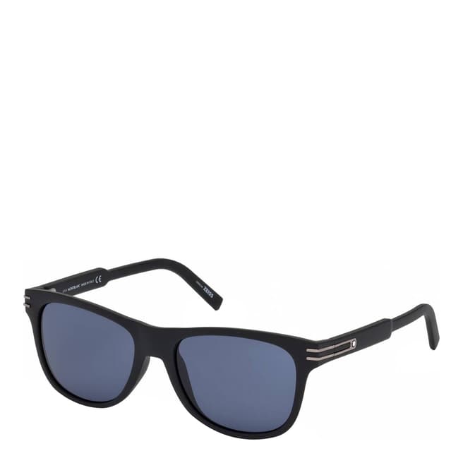 Montblanc Men's Black /Blue Montblanc Sunglasses 56mm