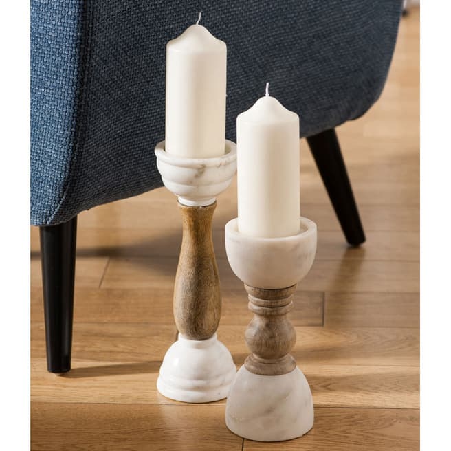 Fifty Five South Sena Small Candle Holder with Decorative Stem