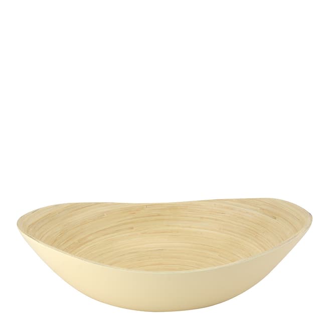 Apollo Housewares Cream Bamboo Long Fruit Bowl