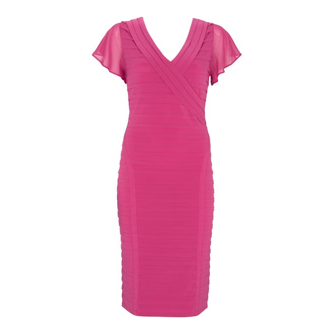 Mint Velvet Cerise Pink Panelled Bandage Dress