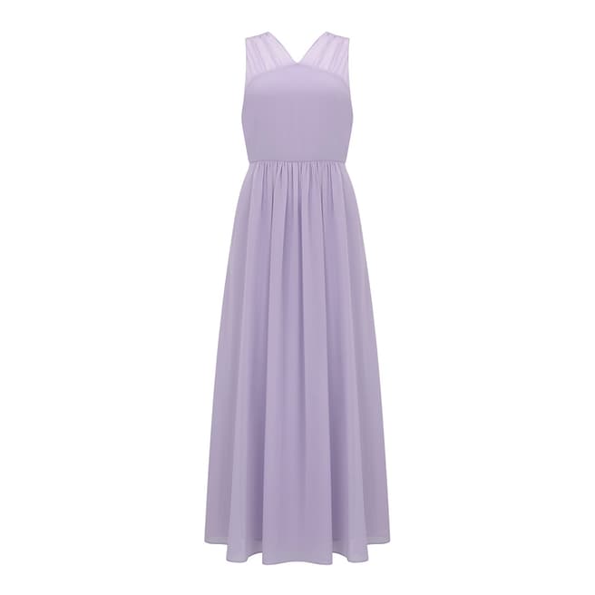 Mint Velvet Lilac Gathered Maxi Dress